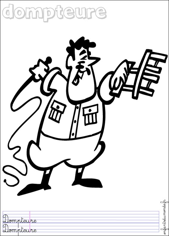 coloriage dompteur 1